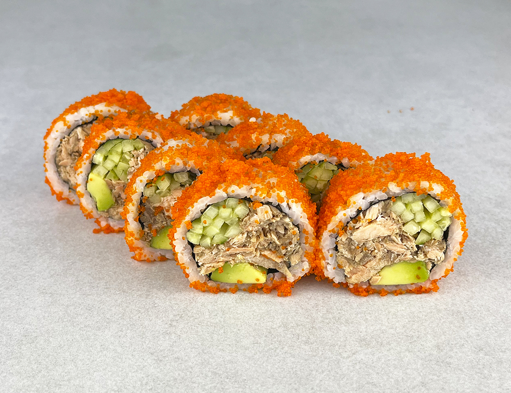 Рол "Каліфорнія смажений лосось в ікрі"