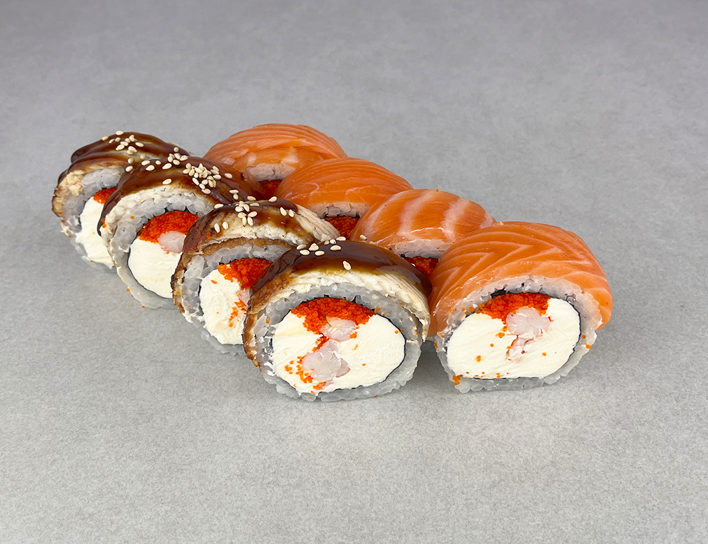 На фото – Рол "Імператор з креветкою" Рол "Імператор з креветкою"